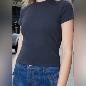 NWT John Galt Black Hailie Basic T-Shirt